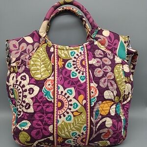 Vera Bradley floral quilted double handle shoulder bag